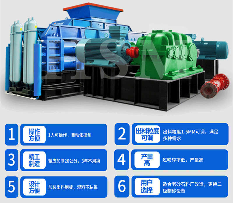 全液壓對輥制砂機優勢